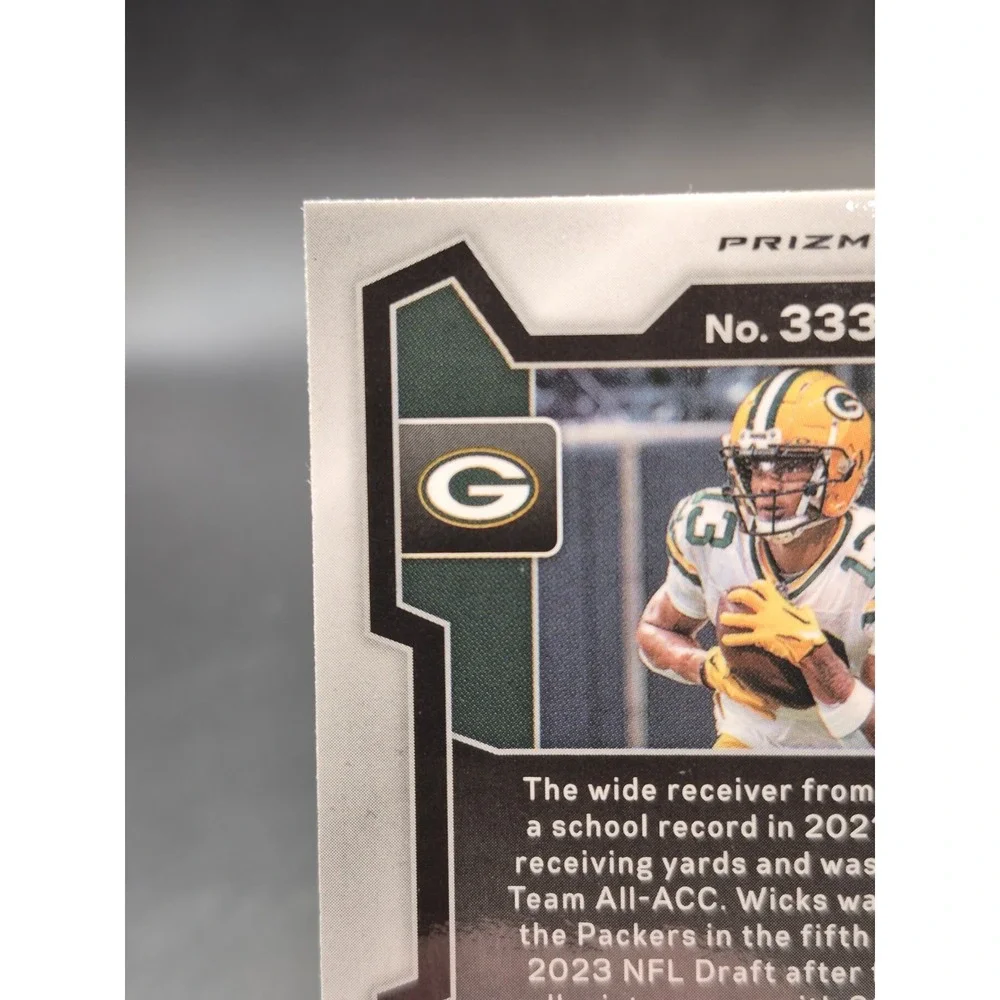 2023 Panini Prizm Dontayvion Wicks #333  Rookie Purple Pulsar (RC) GB Packers